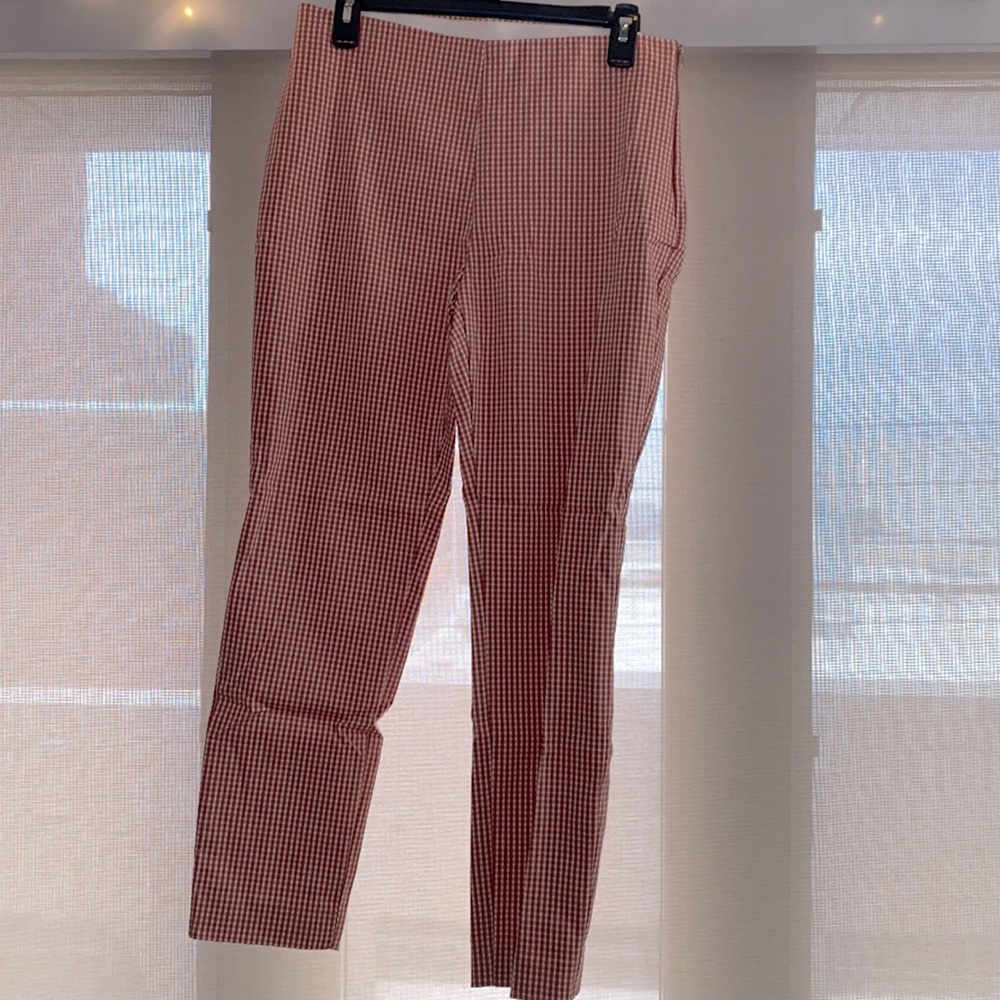 Target Brand Red/Pink Checkered pants with side zip closure